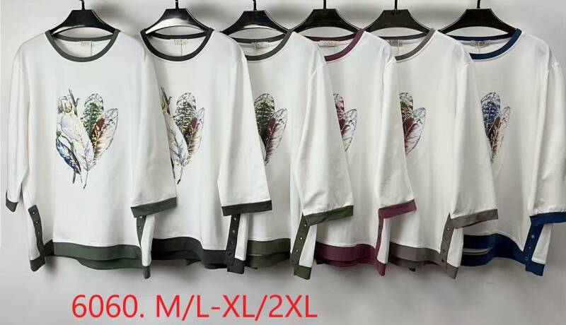 Bluzki damskie Roz M/L-XL-2XL, Mix Kolor Paczka 12 szt
